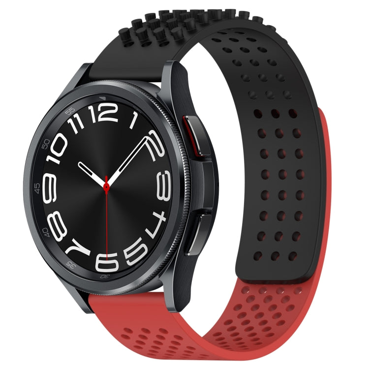 20mm Holes Breathable 3D Dots Silicone Watch Band, For Samsung Galaxy Watch 6 Classic 47mm