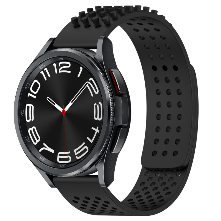 20mm Holes Breathable 3D Dots Silicone Watch Band, For Samsung Galaxy Watch 6 Classic 47mm