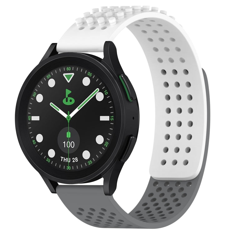 20mm Holes Breathable 3D Dots Silicone Watch Band, For Samsung Galaxy watch 5 Pro Golf Edition