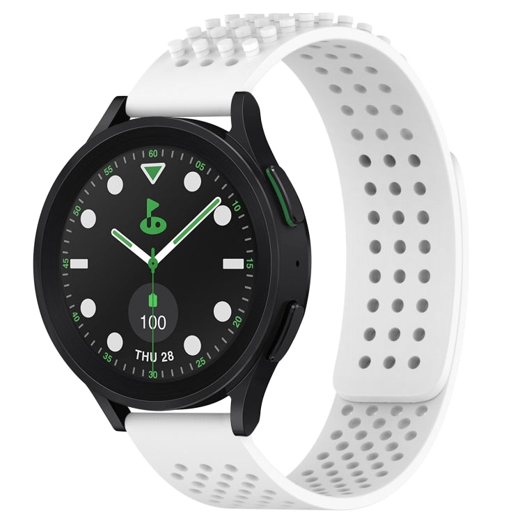 20mm Holes Breathable 3D Dots Silicone Watch Band, For Samsung Galaxy watch 5 Pro Golf Edition