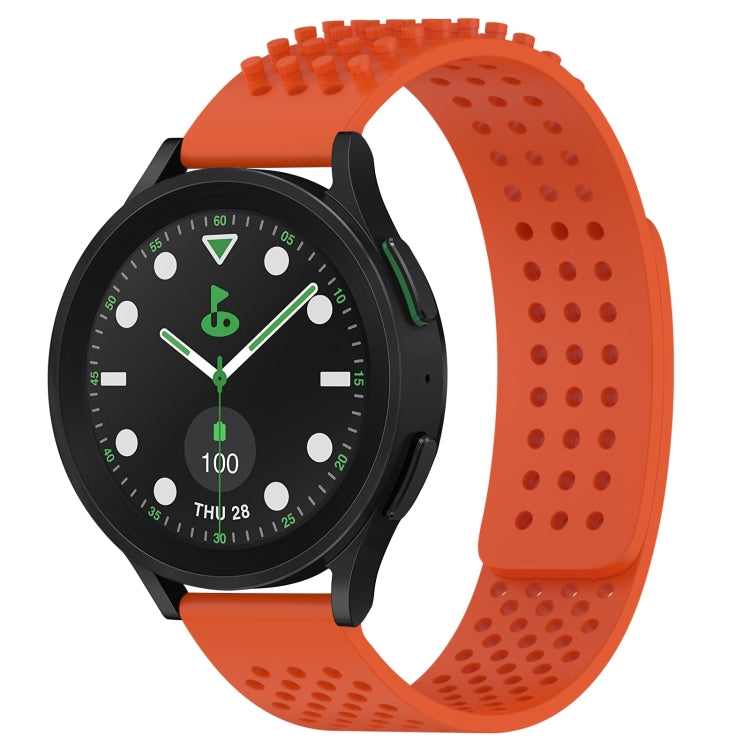 20mm Holes Breathable 3D Dots Silicone Watch Band, For Samsung Galaxy watch 5 Pro Golf Edition