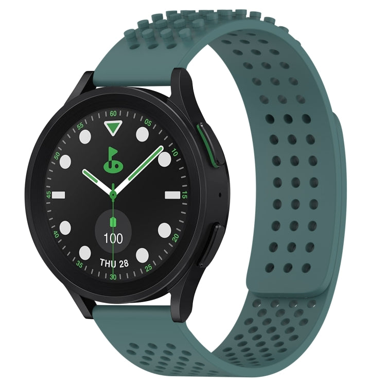 20mm Holes Breathable 3D Dots Silicone Watch Band, For Samsung Galaxy watch 5 Pro Golf Edition