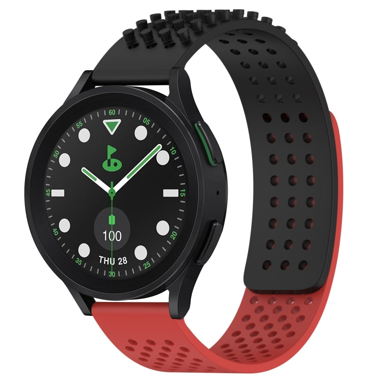 20mm Holes Breathable 3D Dots Silicone Watch Band, For Samsung Galaxy watch 5 Pro Golf Edition