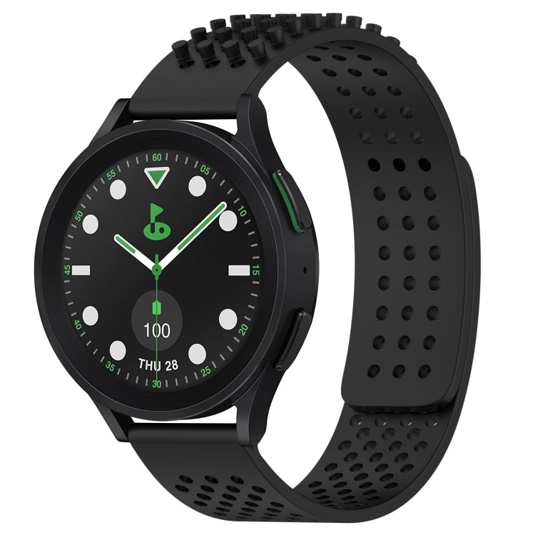 20mm Holes Breathable 3D Dots Silicone Watch Band, For Samsung Galaxy watch 5 Pro Golf Edition