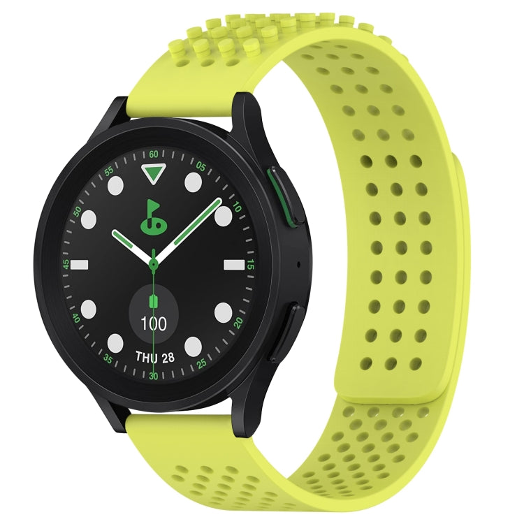 20mm Holes Breathable 3D Dots Silicone Watch Band, For Samsung Galaxy watch 5 Pro Golf Edition