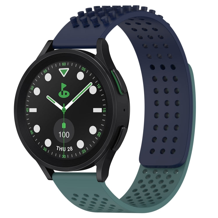 20mm Holes Breathable 3D Dots Silicone Watch Band, For Samsung Galaxy watch 5 Pro Golf Edition