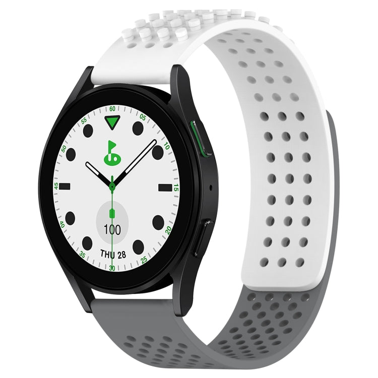 20mm Holes Breathable 3D Dots Silicone Watch Band, For Samsung Galaxy watch 5 Golf Edition