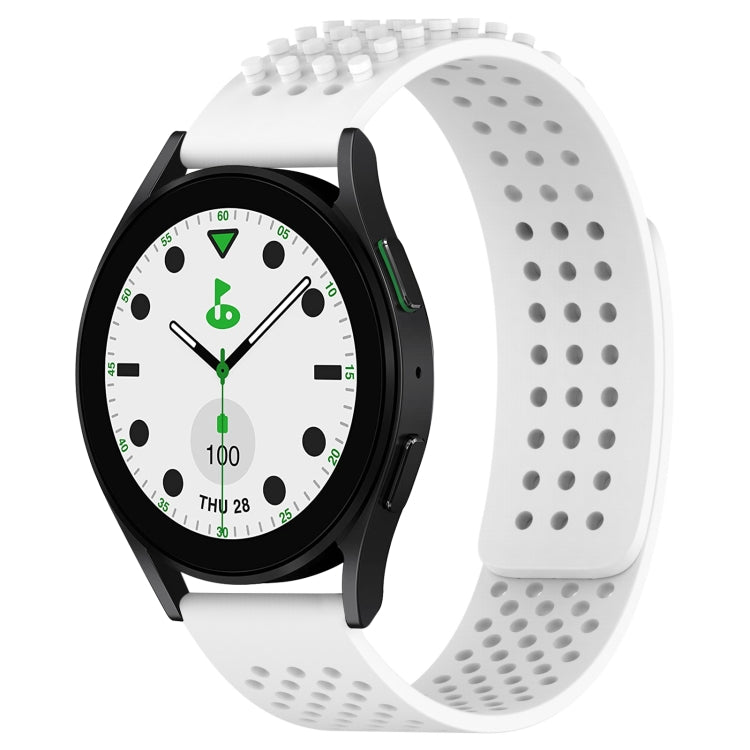 20mm Holes Breathable 3D Dots Silicone Watch Band, For Samsung Galaxy watch 5 Golf Edition
