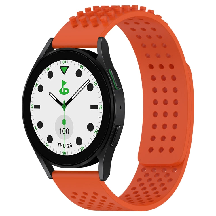 20mm Holes Breathable 3D Dots Silicone Watch Band, For Samsung Galaxy watch 5 Golf Edition