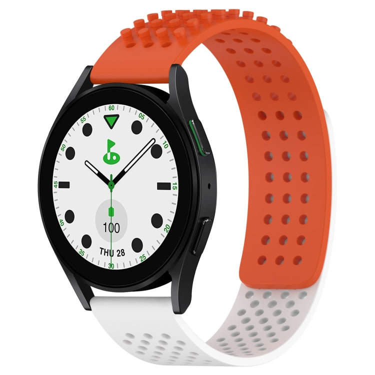 20mm Holes Breathable 3D Dots Silicone Watch Band, For Samsung Galaxy watch 5 Golf Edition