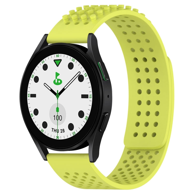 20mm Holes Breathable 3D Dots Silicone Watch Band, For Samsung Galaxy watch 5 Golf Edition