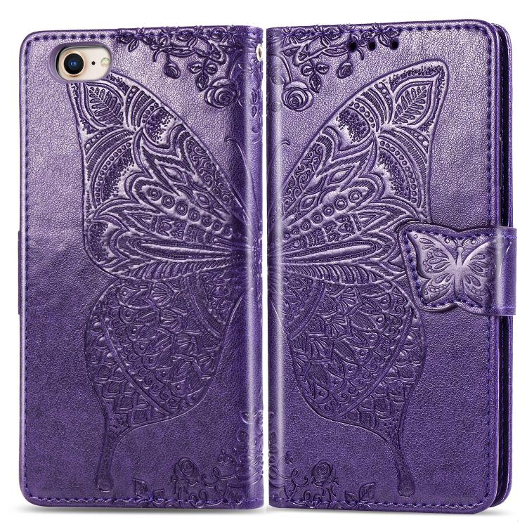 Butterfly Love Flower Embossed Leather Phone Case, For iPhone 16, iPhone 16e