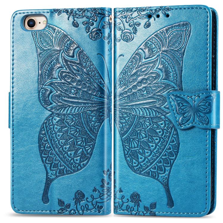 Butterfly Love Flower Embossed Leather Phone Case, For iPhone 16, iPhone 16e