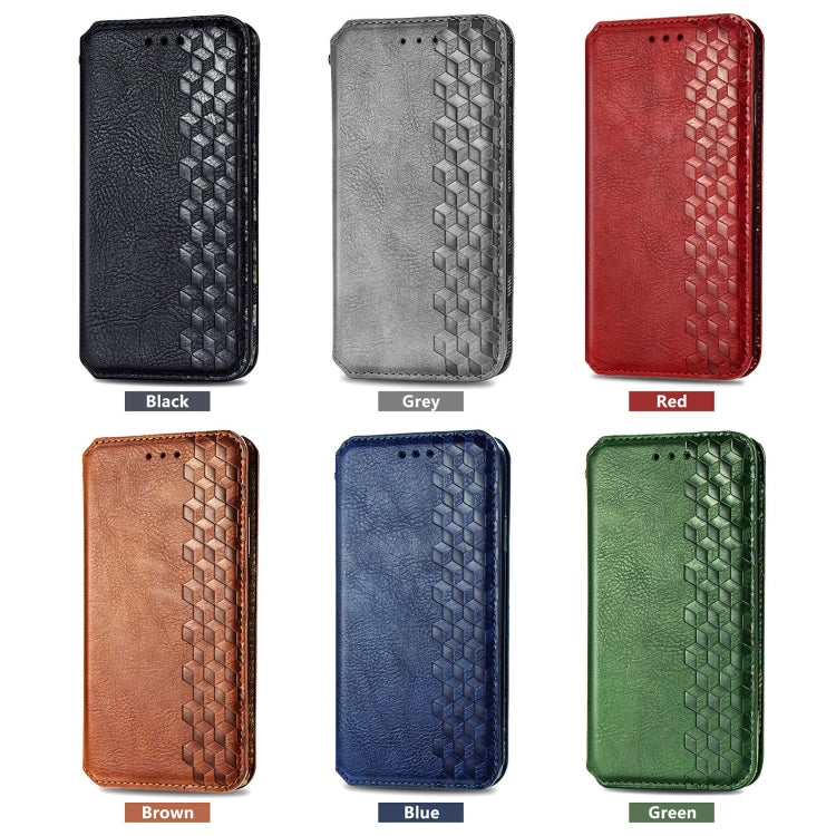 Cubic Grid Pressed Magnetic Leather Phone Case, For iPhone 16e, For iPhone 16 Pro Max, For iPhone 16 Pro