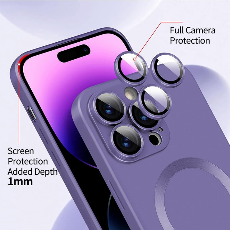 ENKAY MagSafe Matte TPU Phone Case with Lens Film, For iPhone 15 Plus, For iPhone 15, For iPhone 14 Plus