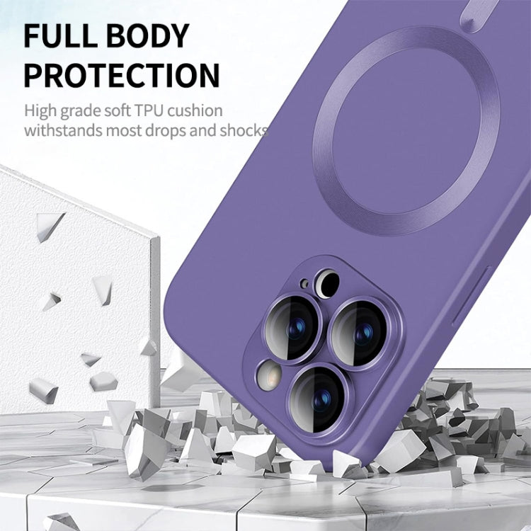 ENKAY MagSafe Matte TPU Phone Case with Lens Film, For iPhone 15 Plus, For iPhone 15, For iPhone 14 Plus