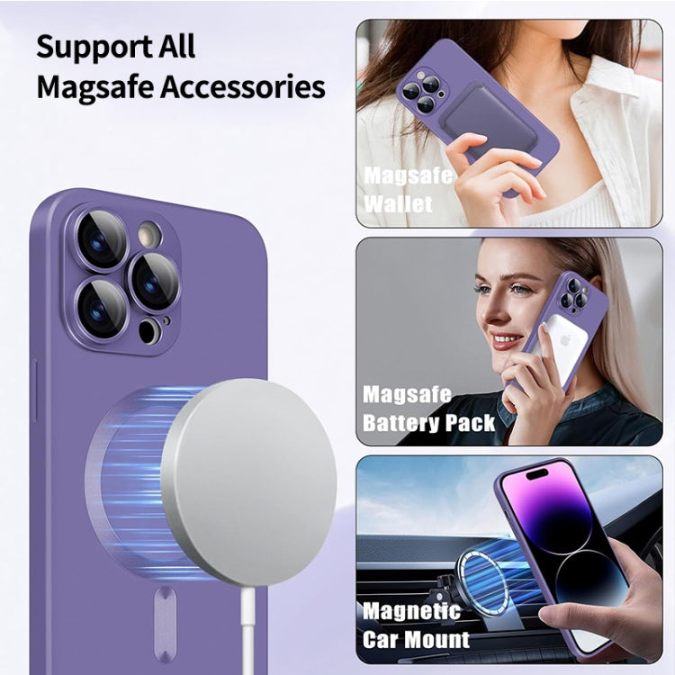 ENKAY MagSafe Matte TPU Phone Case with Lens Film, For iPhone 15 Plus, For iPhone 15, For iPhone 14 Plus