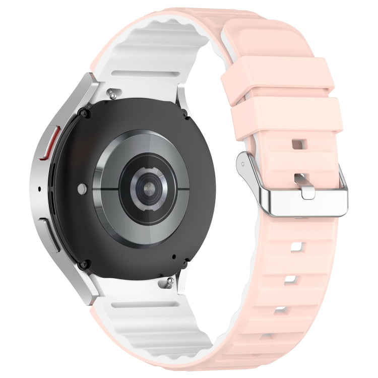 Two Color Horizontal Silicone Watch Band, For Samsung Galaxy Watch 5, For Samsung Galaxy Watch 5 Pro
