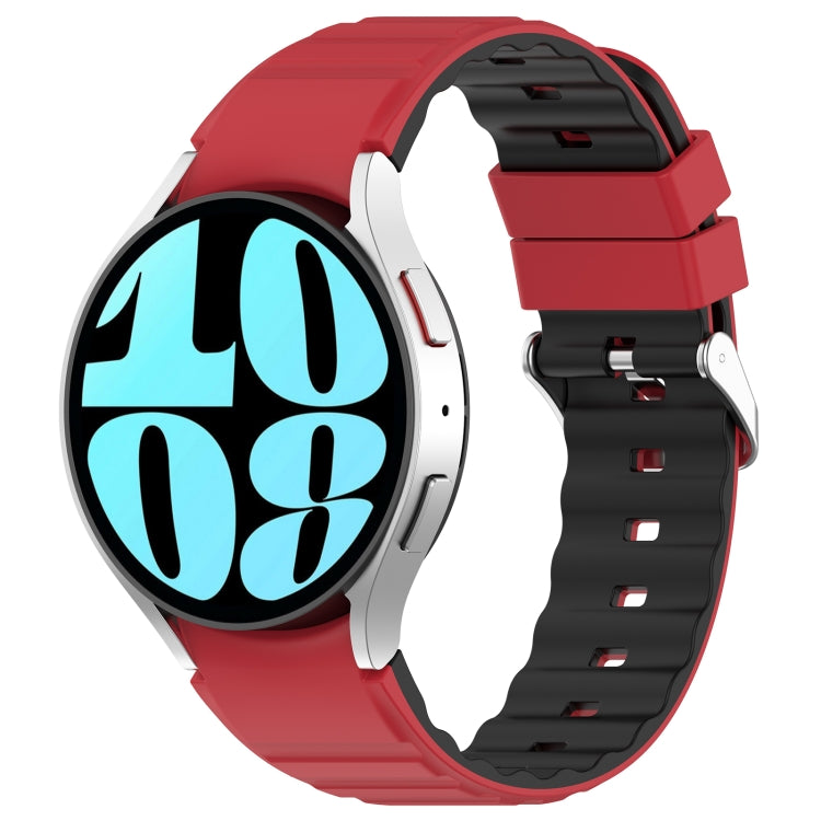 Two Color Horizontal Silicone Watch Band, For Samsung Galaxy Watch 5, For Samsung Galaxy Watch 5 Pro