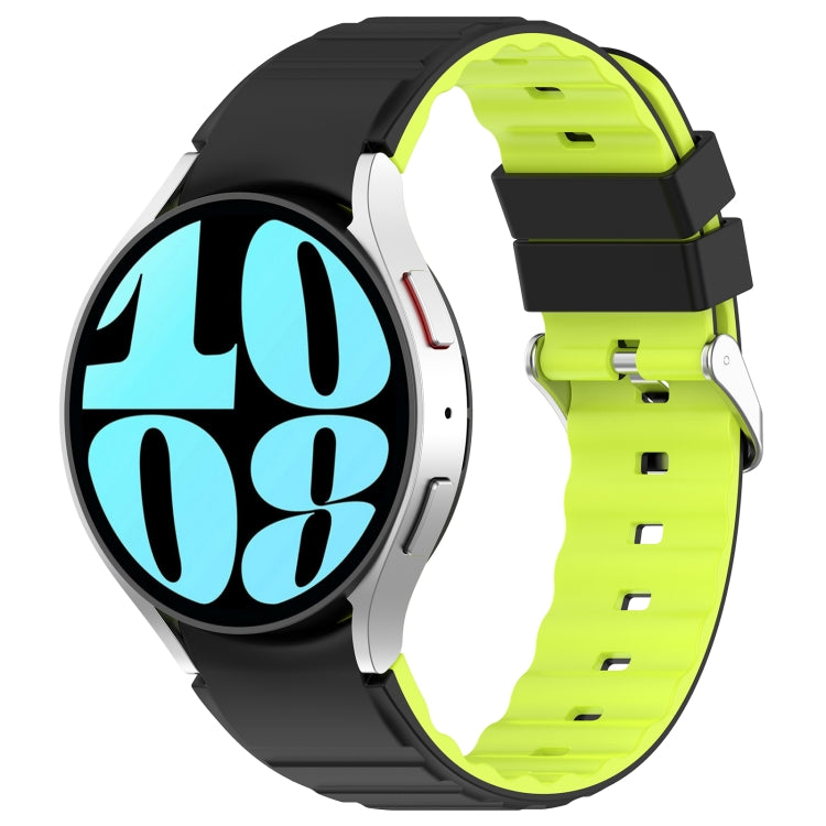 Two Color Horizontal Silicone Watch Band, For Samsung Galaxy Watch 5, For Samsung Galaxy Watch 5 Pro