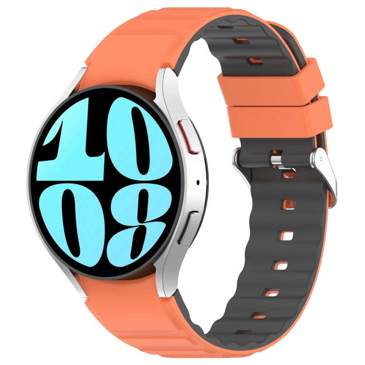 Two Color Horizontal Silicone Watch Band, For Samsung Galaxy Watch 5, For Samsung Galaxy Watch 5 Pro