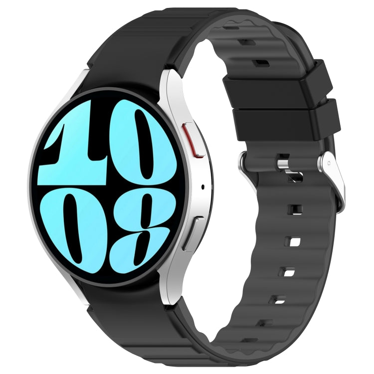 Two Color Horizontal Silicone Watch Band, For Samsung Galaxy Watch 5, For Samsung Galaxy Watch 5 Pro