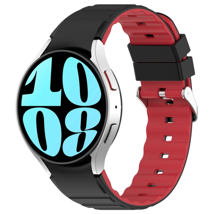 Two Color Horizontal Silicone Watch Band, For Samsung Galaxy Watch 5, For Samsung Galaxy Watch 5 Pro