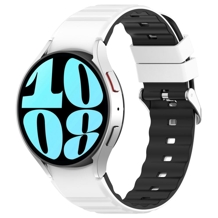 Two Color Horizontal Silicone Watch Band, For Samsung Galaxy Watch 5, For Samsung Galaxy Watch 5 Pro