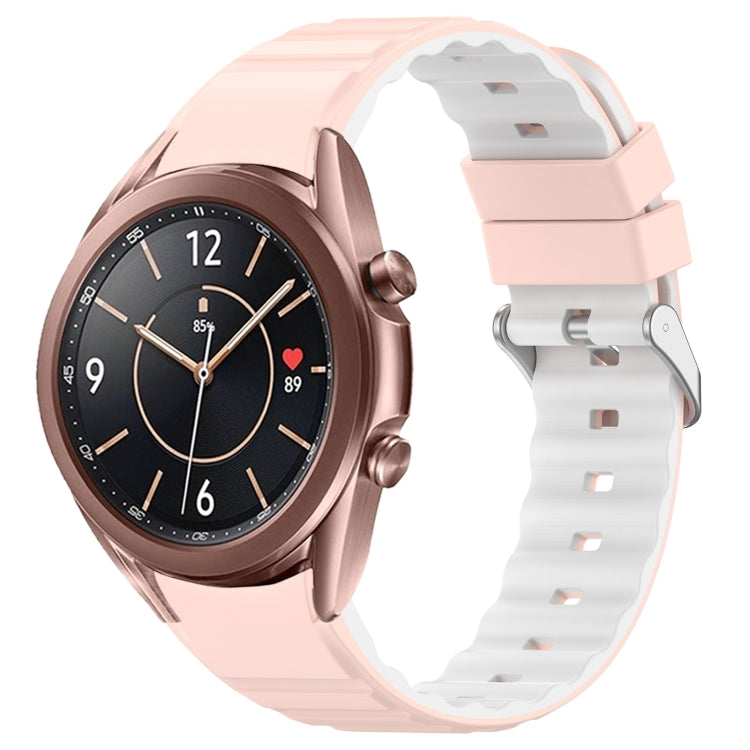 Two Color Horizontal Silicone Watch Band, For Samsung Galaxy Watch 3 41mm