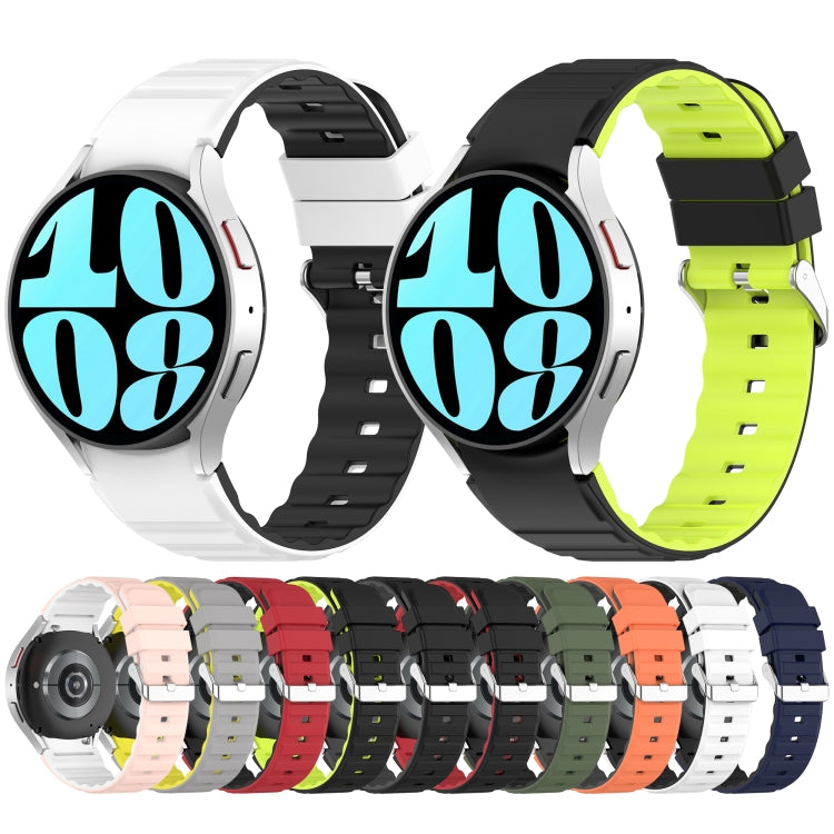 Two Color Horizontal Silicone Watch Band, For Samsung Galaxy Watch 3 41mm