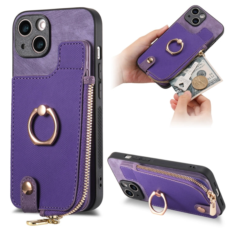 Cross Leather Ring Vertical Zipper Wallet Back Phone Case, For iPhone 7 / 8 / SE 2022, For iPhone 13 Pro Max, For iPhone 13 Pro, For iPhone 13