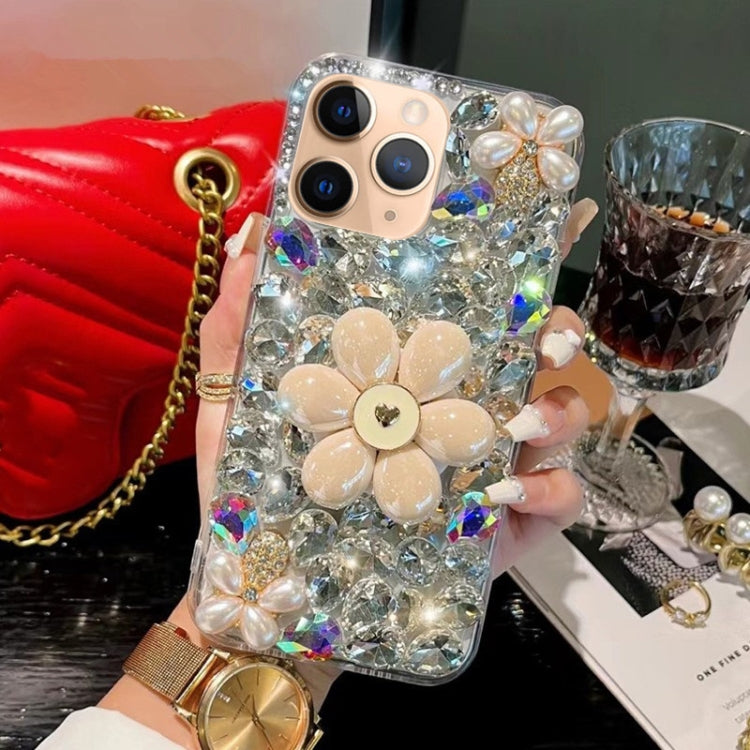 Sunflower Holder Hand-set Diamond PC Phone Case, For iPhone 11 Pro, For iPhone XR, For iPhone XS Max, For iPhone 7 Plus / 8 Plus