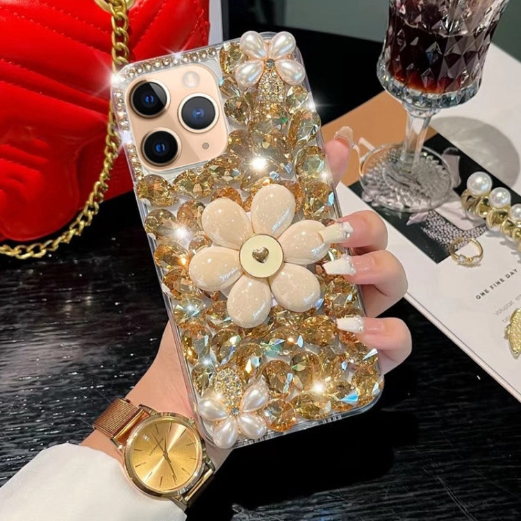 Sunflower Holder Hand-set Diamond PC Phone Case, For iPhone 11 Pro, For iPhone XR, For iPhone XS Max, For iPhone 7 Plus / 8 Plus