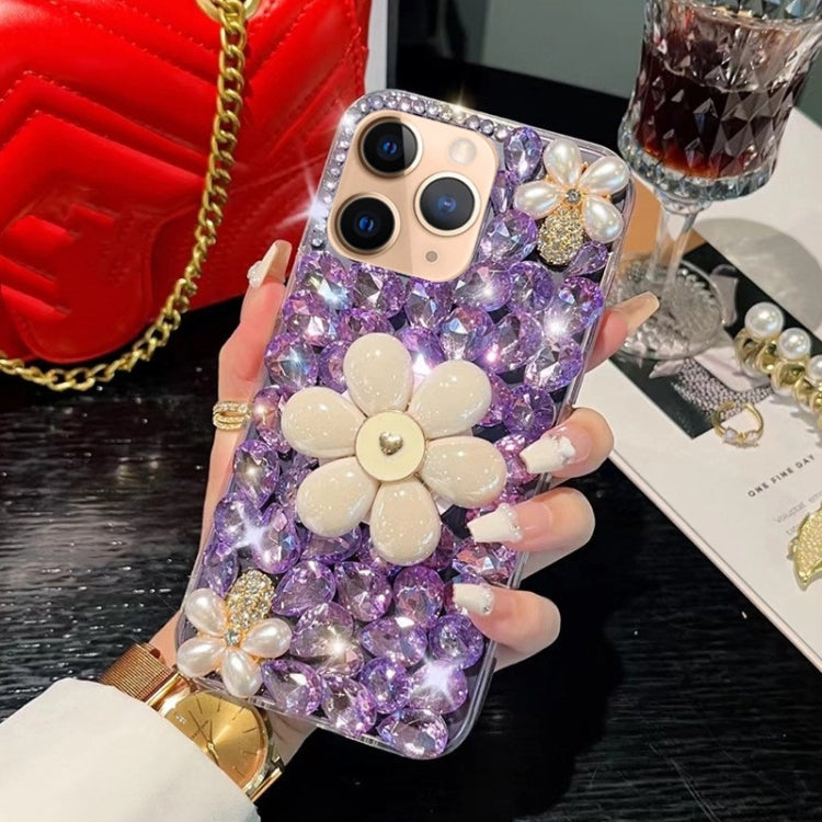 Sunflower Holder Hand-set Diamond PC Phone Case, For iPhone 11 Pro, For iPhone XR, For iPhone XS Max, For iPhone 7 Plus / 8 Plus