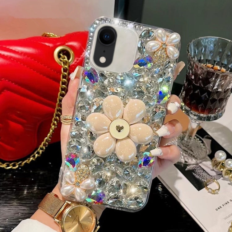 Sunflower Holder Hand-set Diamond PC Phone Case, For iPhone 11 Pro, For iPhone XR, For iPhone XS Max, For iPhone 7 Plus / 8 Plus