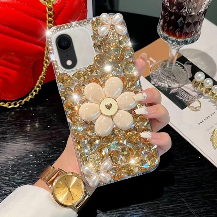 Sunflower Holder Hand-set Diamond PC Phone Case, For iPhone 11 Pro, For iPhone XR, For iPhone XS Max, For iPhone 7 Plus / 8 Plus