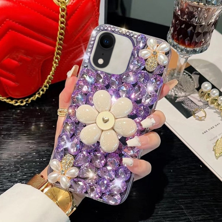 Sunflower Holder Hand-set Diamond PC Phone Case, For iPhone 11 Pro, For iPhone XR, For iPhone XS Max, For iPhone 7 Plus / 8 Plus