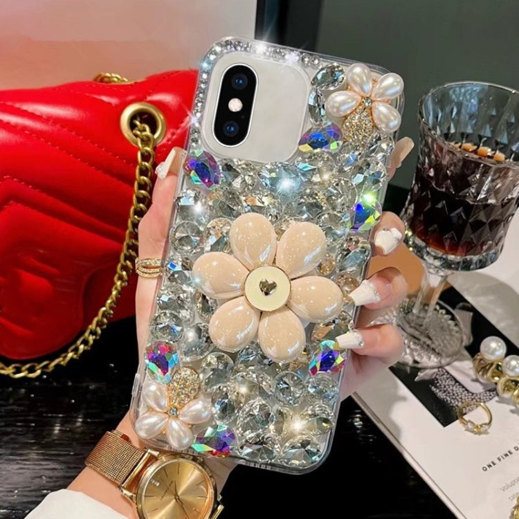 Sunflower Holder Hand-set Diamond PC Phone Case, For iPhone 11 Pro, For iPhone XR, For iPhone XS Max, For iPhone 7 Plus / 8 Plus