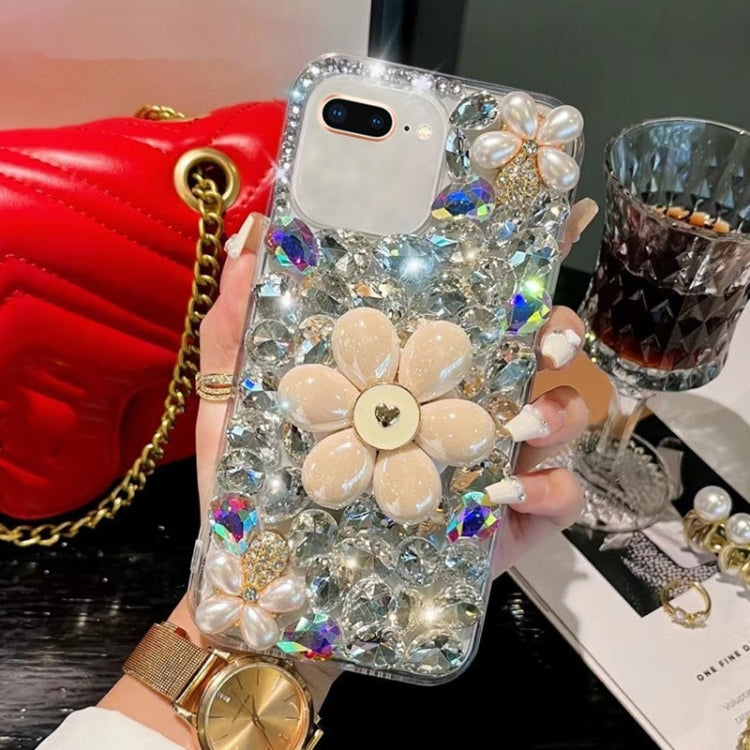Sunflower Holder Hand-set Diamond PC Phone Case, For iPhone 11 Pro, For iPhone XR, For iPhone XS Max, For iPhone 7 Plus / 8 Plus