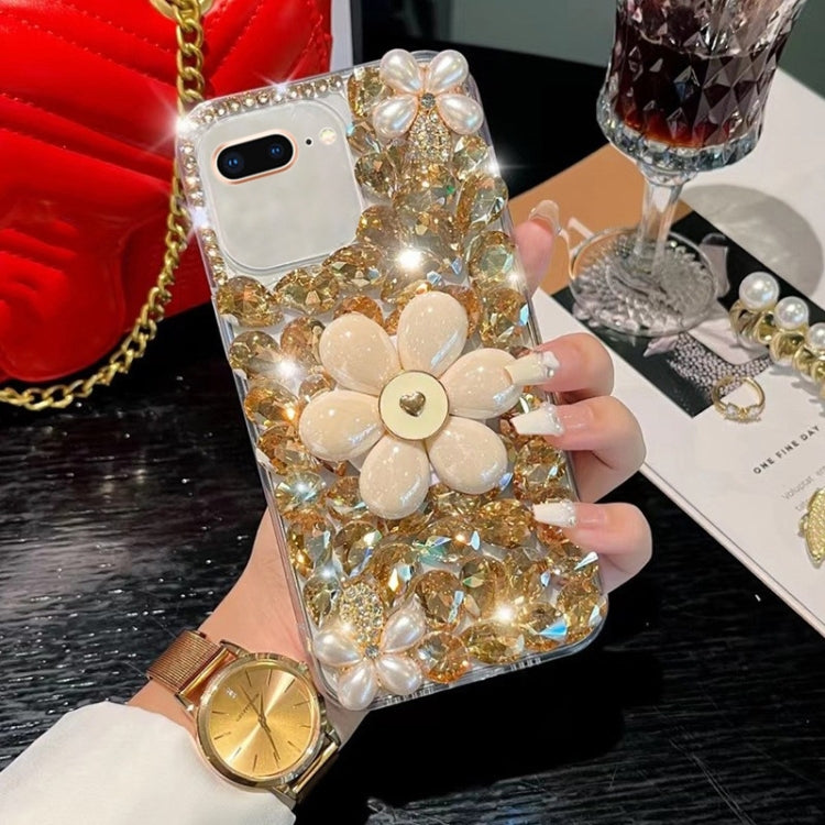 Sunflower Holder Hand-set Diamond PC Phone Case, For iPhone 11 Pro, For iPhone XR, For iPhone XS Max, For iPhone 7 Plus / 8 Plus