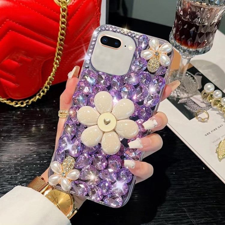 Sunflower Holder Hand-set Diamond PC Phone Case, For iPhone 11 Pro, For iPhone XR, For iPhone XS Max, For iPhone 7 Plus / 8 Plus