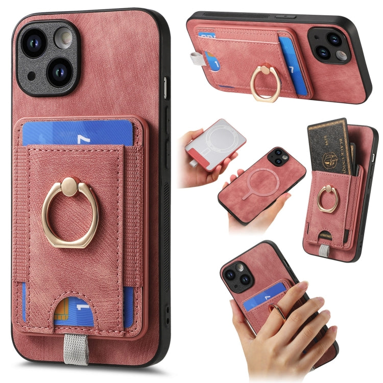 Retro Splitable Magnetic Card Bag Leather Phone Case, For iPhone 15 Pro Max, For iPhone 15 Pro, For iPhone 15 Plus, For iPhone 15
