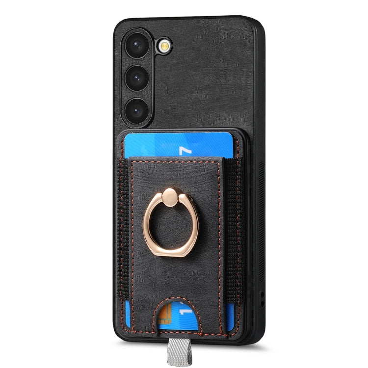 Retro Splitable Magnetic Card Bag Leather Phone Case