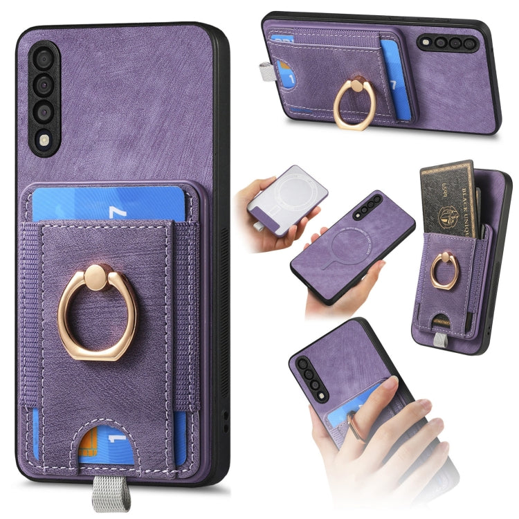 Retro Splitable Magnetic Card Bag Leather Phone Case