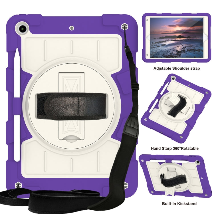 Silicone Hybrid PC Shockproof Tablet Case with Shoulder Strap, For iPad Air 2020 / 2022 10.9, For iPad 10.2 2021 / 2020 / 2019