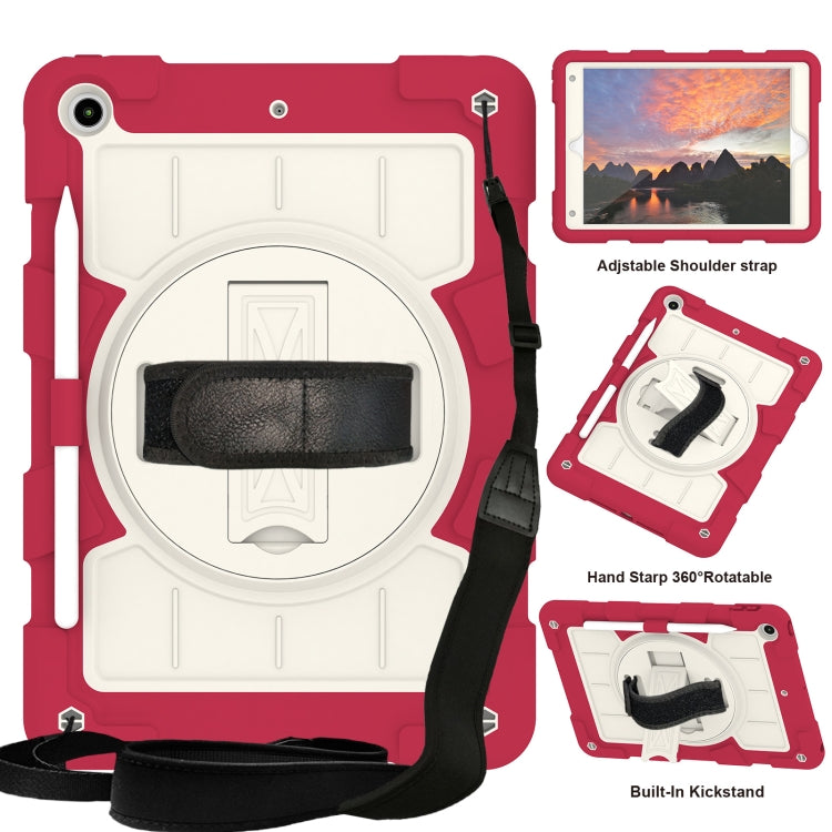 Silicone Hybrid PC Shockproof Tablet Case with Shoulder Strap, For iPad Air 2020 / 2022 10.9, For iPad 10.2 2021 / 2020 / 2019
