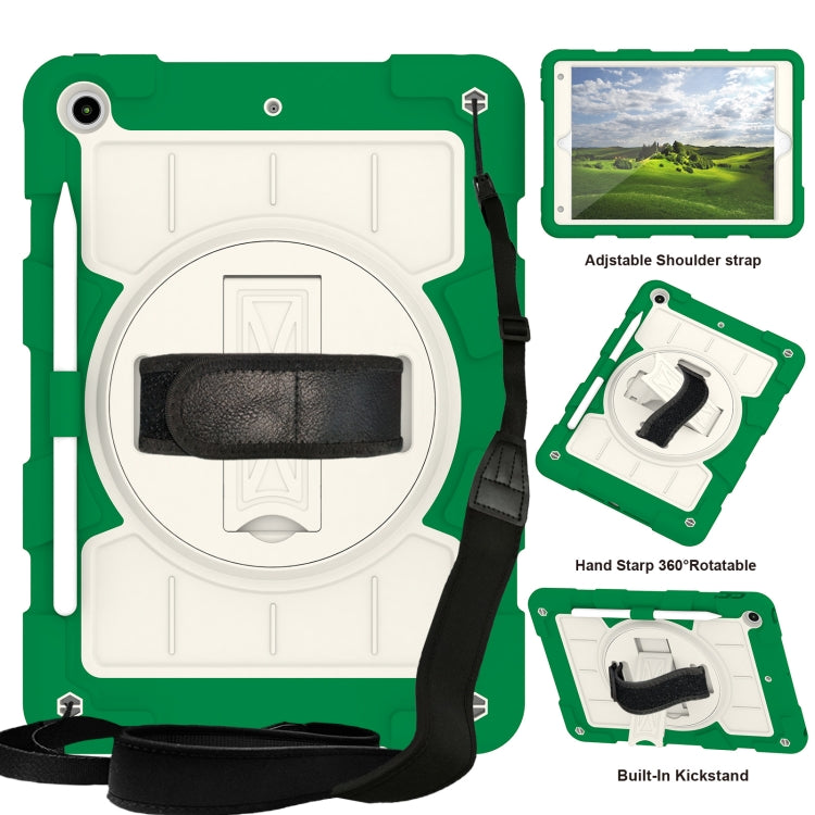 Silicone Hybrid PC Shockproof Tablet Case with Shoulder Strap, For iPad Air 2020 / 2022 10.9, For iPad 10.2 2021 / 2020 / 2019