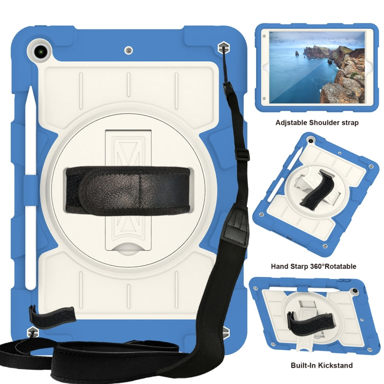 Silicone Hybrid PC Shockproof Tablet Case with Shoulder Strap, For iPad Air 2020 / 2022 10.9, For iPad 10.2 2021 / 2020 / 2019