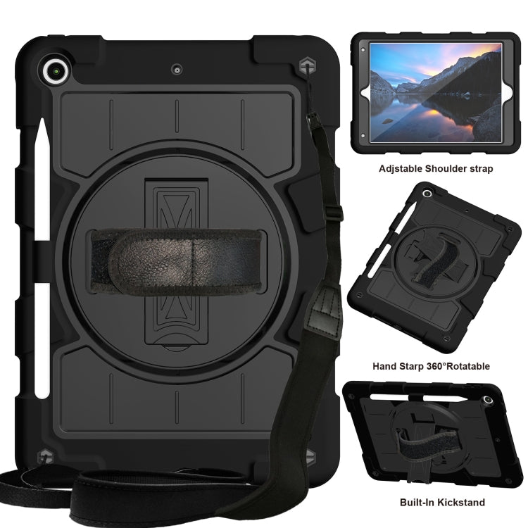 Silicone Hybrid PC Shockproof Tablet Case with Shoulder Strap, For iPad Air 2020 / 2022 10.9, For iPad 10.2 2021 / 2020 / 2019