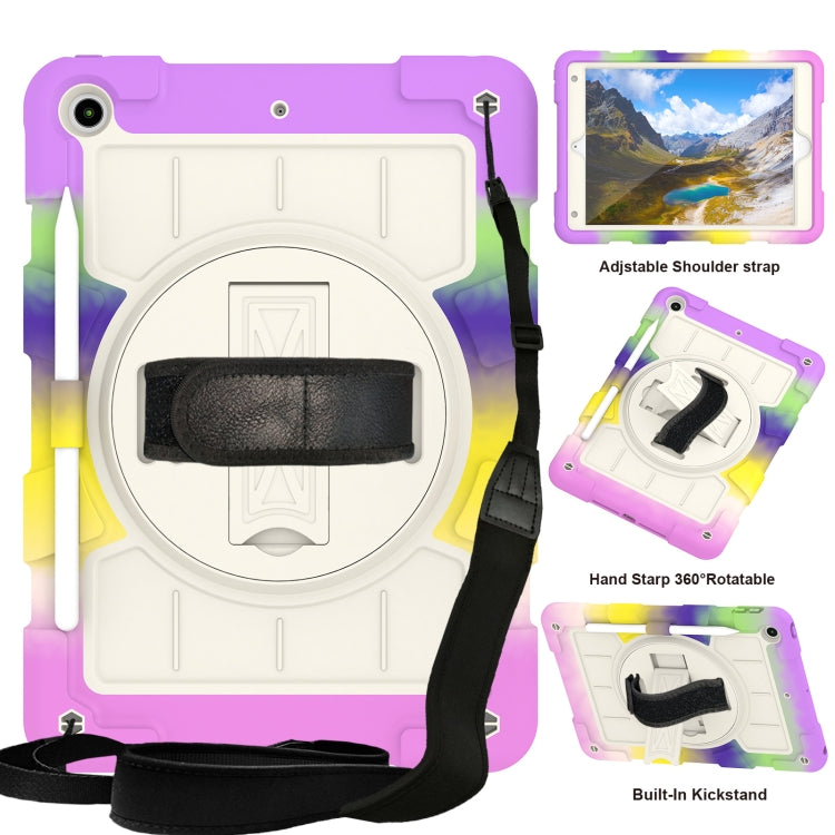 Silicone Hybrid PC Shockproof Tablet Case with Shoulder Strap, For iPad Air 2020 / 2022 10.9, For iPad 10.2 2021 / 2020 / 2019